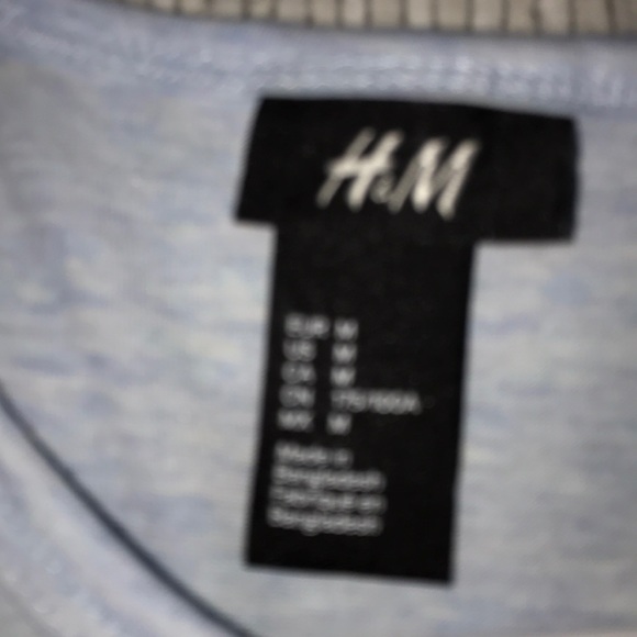 H&M Long Sleeve Tee Blue Medium - Picture 3 of 3